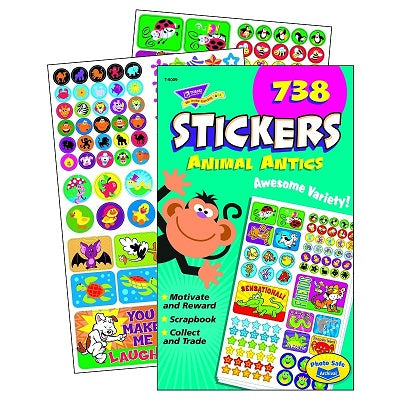 Stickers-Variety Pack, Animal Antics - T5009