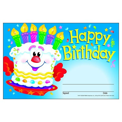 Recognition Award-Happy Birthday Cake - T81017