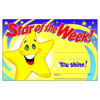Recognition Award-Star Of The Week - T8107