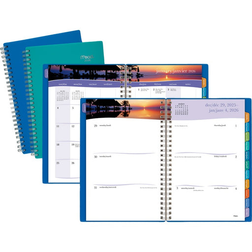 Planner-Weekly/Monthly,Wire 5-7/8X8-1/4 Tropical Escape 2025 - TL385F-10