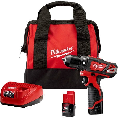 Drill-Milwaukee M12 Cordless Drill/Driver Kit 12V 3/8" - TLV036