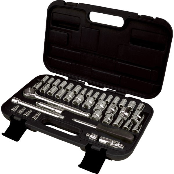 Socket Set-41 Piece 1/4" & 3/8" Sae/ Metric - TLV360