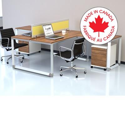 Workstation-Bench Series Two Person, Nutmeg/True White - TR120-NM-TW