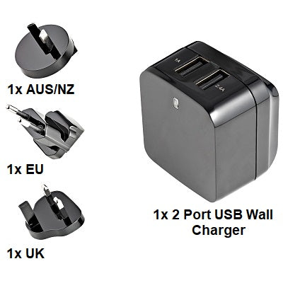 Travel Adapter-Startech Dual Port Usb Wall Charger - USB2PACBK