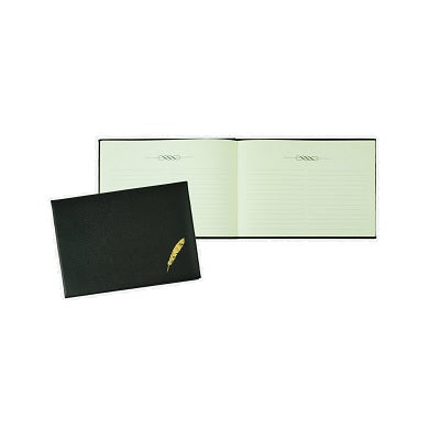 Guest Book-Quill 7X10 100 Page Black - WGB-03QBK