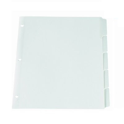 Index Dividers-Erasable Tab, 5 Tab White - WR213-5W