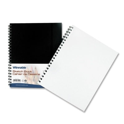 Sketch Book-Wirebound 12X9In. 60Sht. Black - WSB-129-BK