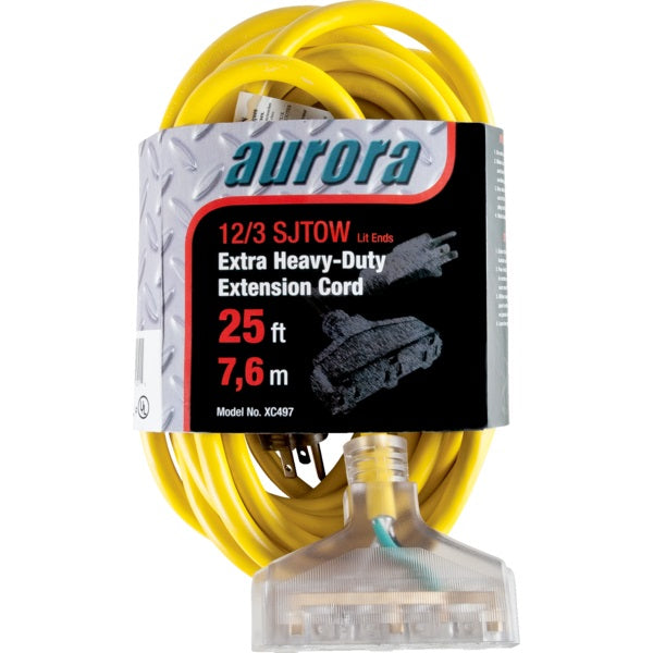 Extension Cord-X-Hd Lite End 25' 12/3 Triple - XC497