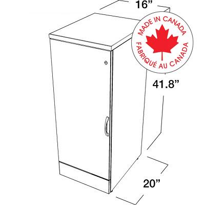 Storage Cabinet-Zira Left Handed 41.8"H Acajou/White - Z16M4SHL DWT ST ST C3 AA HS ST