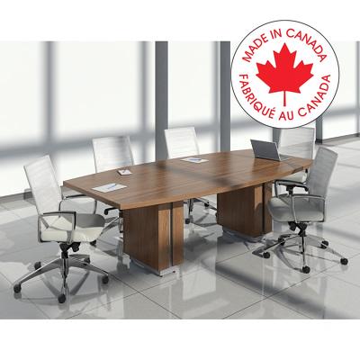 Table-Boardroom, Zira Boatshaped 96" X 48", Winter Cherry - Z4896BE WCR C3 WC BC