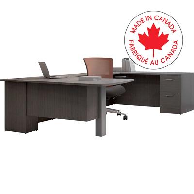 Workstation-Zira U Shaped Suite 72"Wx150"Dx30"H Acajou - ZRA418 ACJ A3 AA P1 HQ