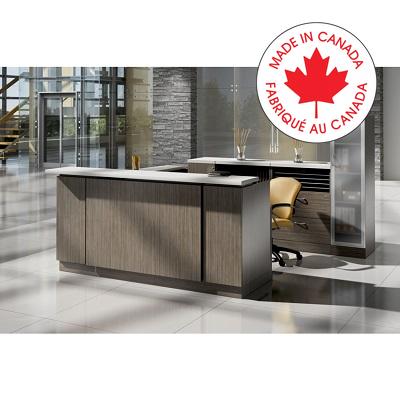 Reception Suite-Zira L-Shaped 90" X 112" Acajou/White - ZRA420 ACJ C3 AA DW HS