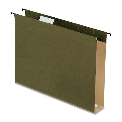 Folder-Box Bottom, Letter 2" Standard Green,25/pk