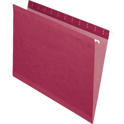 Folder-Hanging, Reversaflex, Letter, Burgundy,25/pk