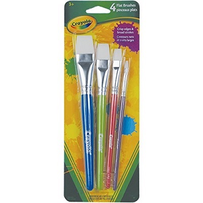 Paint Brush Set-Crayola 4 Flat, Assorted