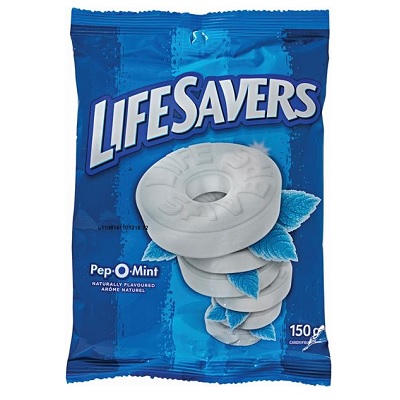 Candy-Lifesavers Pep-O-Mint 150G. (93019)