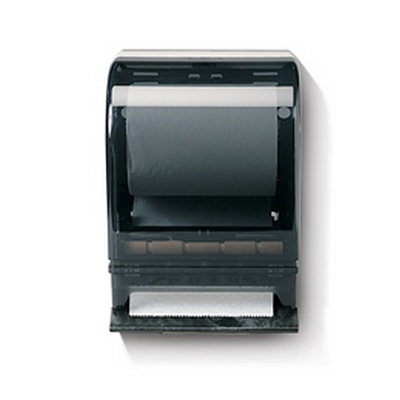 Paper Towel Dispenser-Designer Push Bar Roll, Smoke/Grey