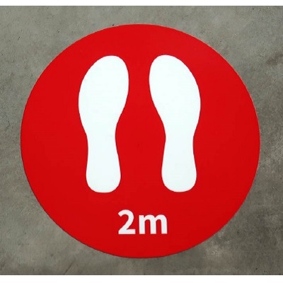Sign-Social Distancing Floor Sticker 10" 2M 6/Pack
