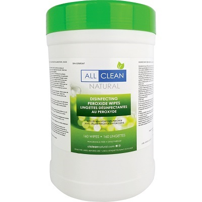 Disinfecting Wipes-All Clean Natural, Peroxide, 160-Count