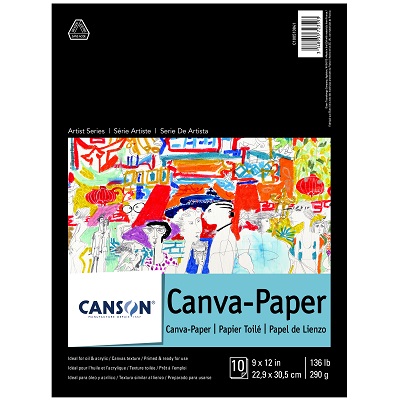 Canvas Paper Pad-9X12, Foundation Canva-Paper, 10 Sheet