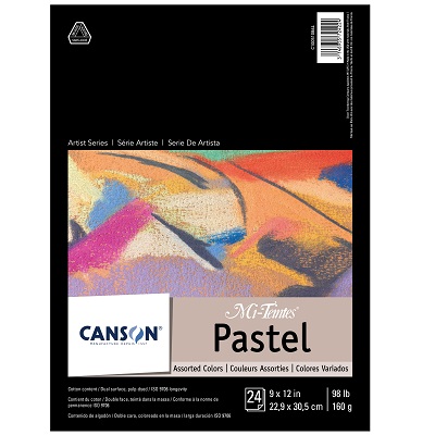 Art Paper Pad-Canson Mi-Teintes Pastel 9X12" 98Lb. Assorted
