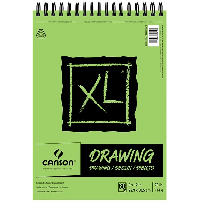 Drawing Book-Coil, Xl 12X9 Top Bound, 60 Sheet