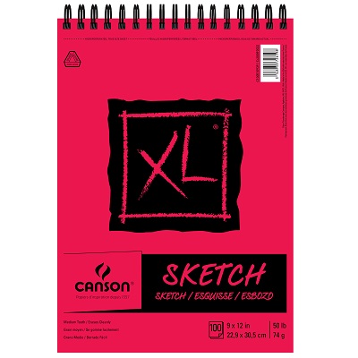 Sketch Book-Coil, Xl 9X12 Top Bound, 100 Sheets