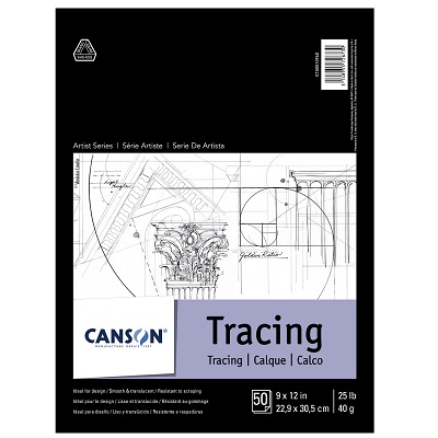 Tracing Paper-Padded, Foundation 9X12 50 Sheets
