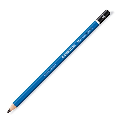 Pencil-Drawing Mars Lumograph, 6B,12/pk