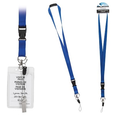 Lanyard-17.5" Adjustable, Blue