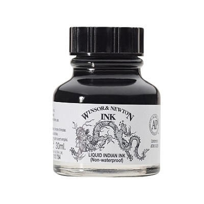 Ink-Drawing W&N Black Indian 30 Ml. Bottle