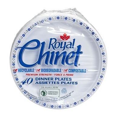 Plates-Royal Chinet Paper, 8-3/4" Diameter, 40/Pack