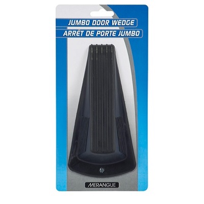 Door Stop Wedge-Jumbo, For 2" Gap, Black