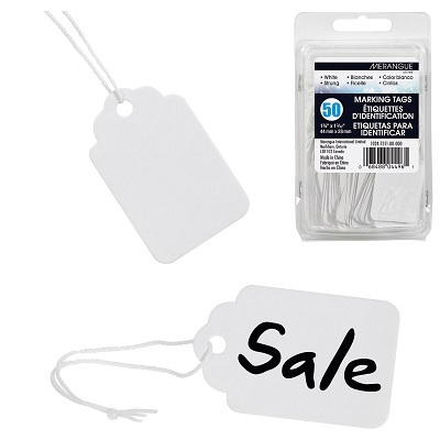 Tags-Marking, 1-3/4X1-3/32", White 50/Pack