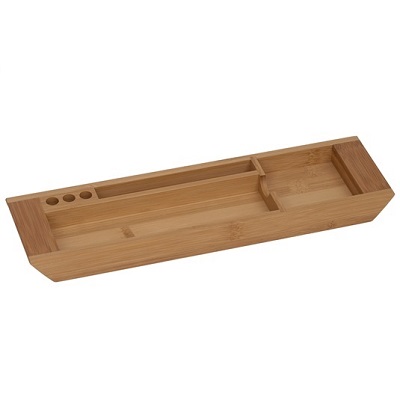 Desk Tray-Desktop Tray, Three Compartiments, Bamboo