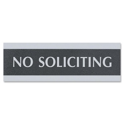 Sign-Century Series 3X9 No Soliciting