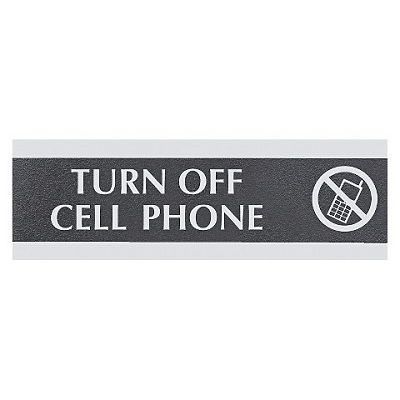 Sign-Century Series 3X9 Turn Off Cell Phone