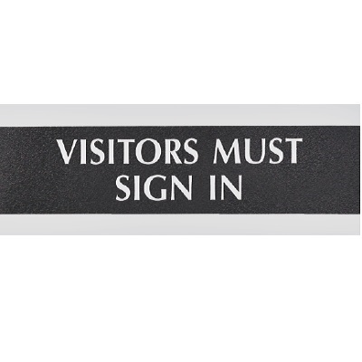 Sign-Century Series 3X9 Visitors/Sign In