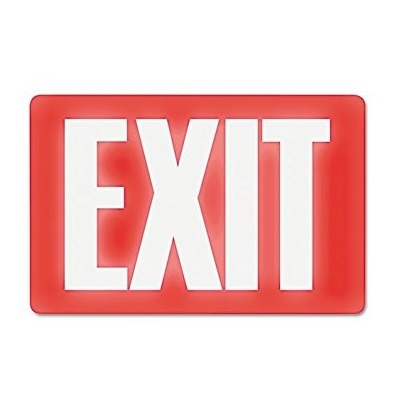 Sign-Glow In Dark 8X12 Exit