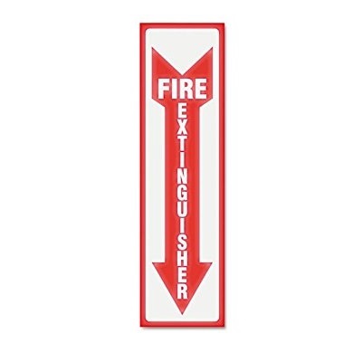 Sign-Glow In Dark 4X13 Fire Extinguisher