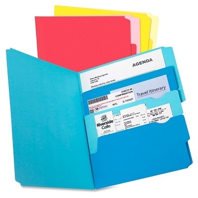 File Folder-Letter, Divide It Up, Assorted 24/Pack