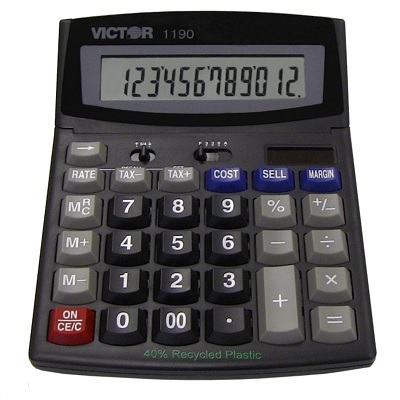 Calculator-Desktop Solar/Battery 12-Digit Cost/Sell