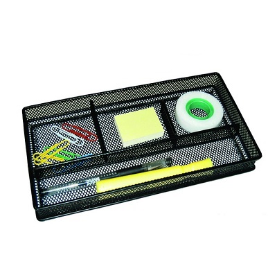 Desk Organizer-Mesh 4 Compartment, Black
