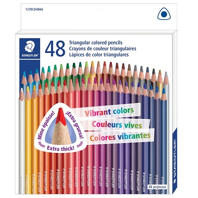 Pencil Set-Coloured, 4Mm, Triangular 48 Colours