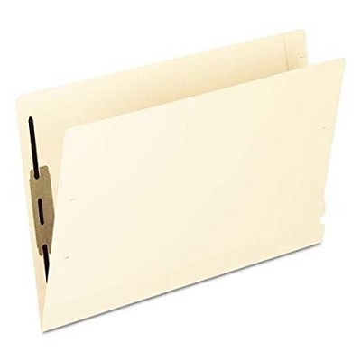 File Folder-End Tab, Legal W/Fastener Pos#1 Manila 50/Bx