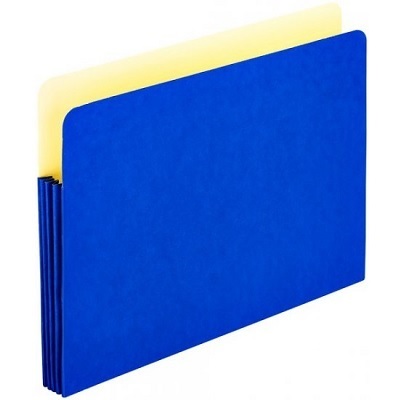 File Pocket-Expanding, Letter, 3.5" Exp. Blue