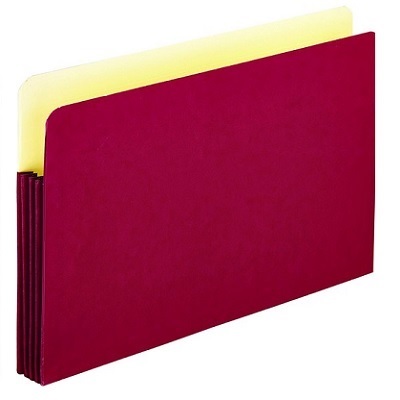 File Pocket-Expanding, Legal, 3.5" Exp. Red