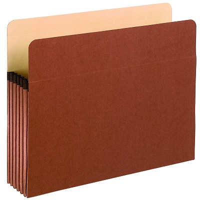 File Pocket-Vertical, Letter, 5.25" Expansion 5/Pack