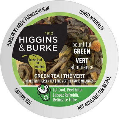 Tea-K-Cup Higgins&Burke Loose Leaf Bountiful Green 24/Box