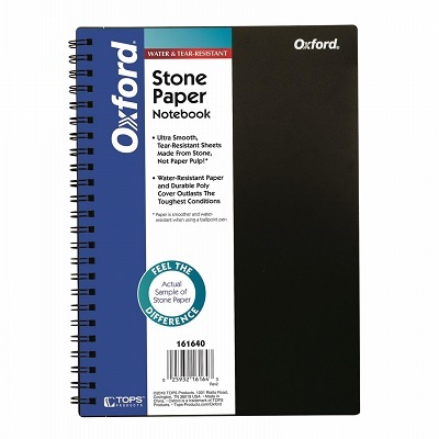 Notebook-Stone Paper, 60 Sheets, 8.5 X 5.5, Assorted